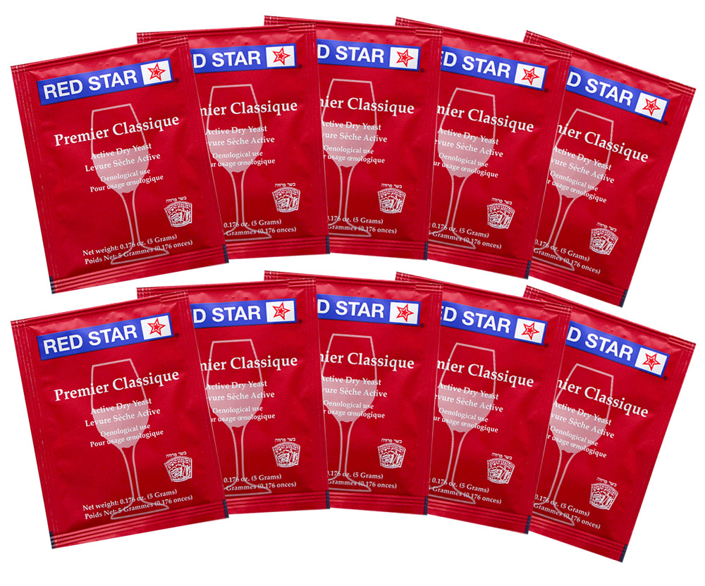 Wine Yeast Red Star Premier Classique Formerly Montrachet For Wine Making x10