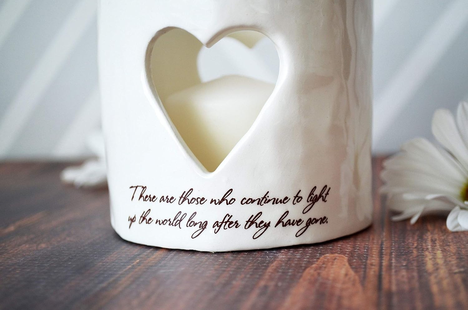 Custom Heart Candle Holder, Sympathy Votive, ‘Continue to Light Up…” Susabella