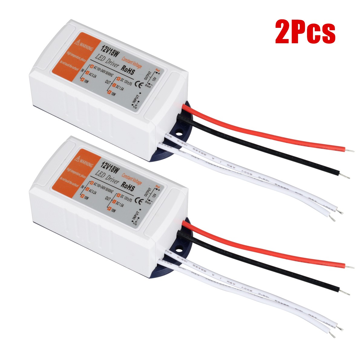 LED Driver AC 120V / 240V to DC 12V Transformer Power Adapter Home Converter 18W