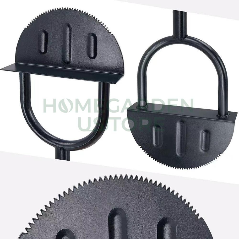 42″ Half Moon Edger w Steel Blade and Long Rubber Handle Saw-Tooth Garden Tool