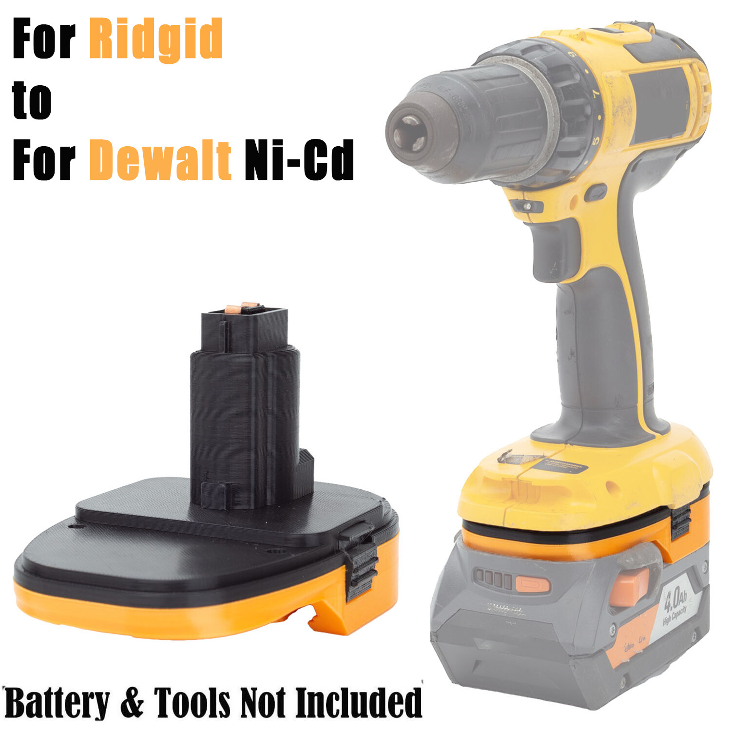 Battery Adapter Converter For Ridgid 18V Li-ion Battery to for Dewalt 18V Tools