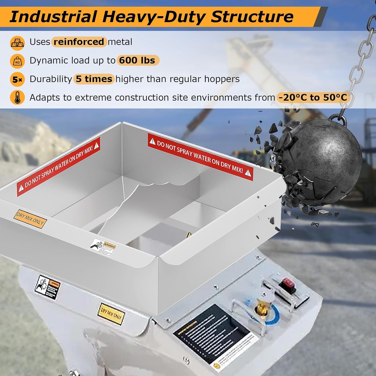 MMAC-0123 Hopper Extension, Compatible with Mud Mixer MMXR-3221