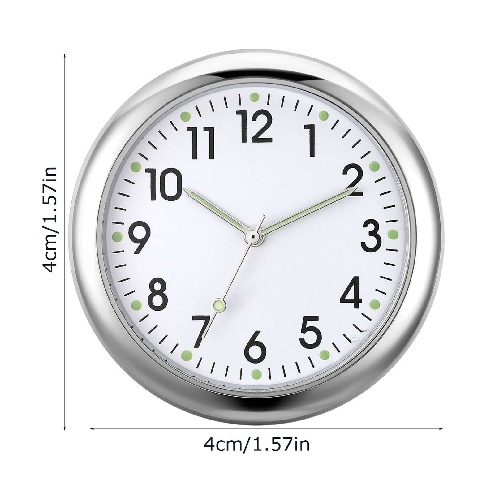 Car Dashboard Clock Mini Tiny Analog Clock Watch for Vehicle Stick On Clock USA