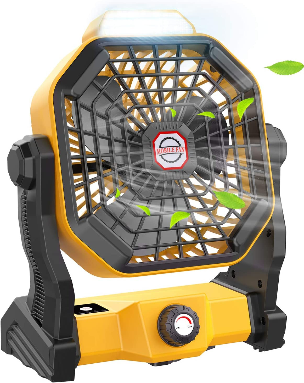 Rechargeable Portable Camping Fan with Stepless Speed and Long Runtime