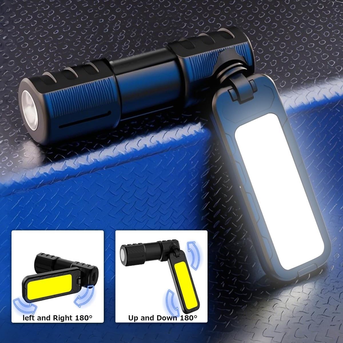Rechargeable 5000LM Magnetic Work Light,180° Rotate Mechanic Work Light for C…