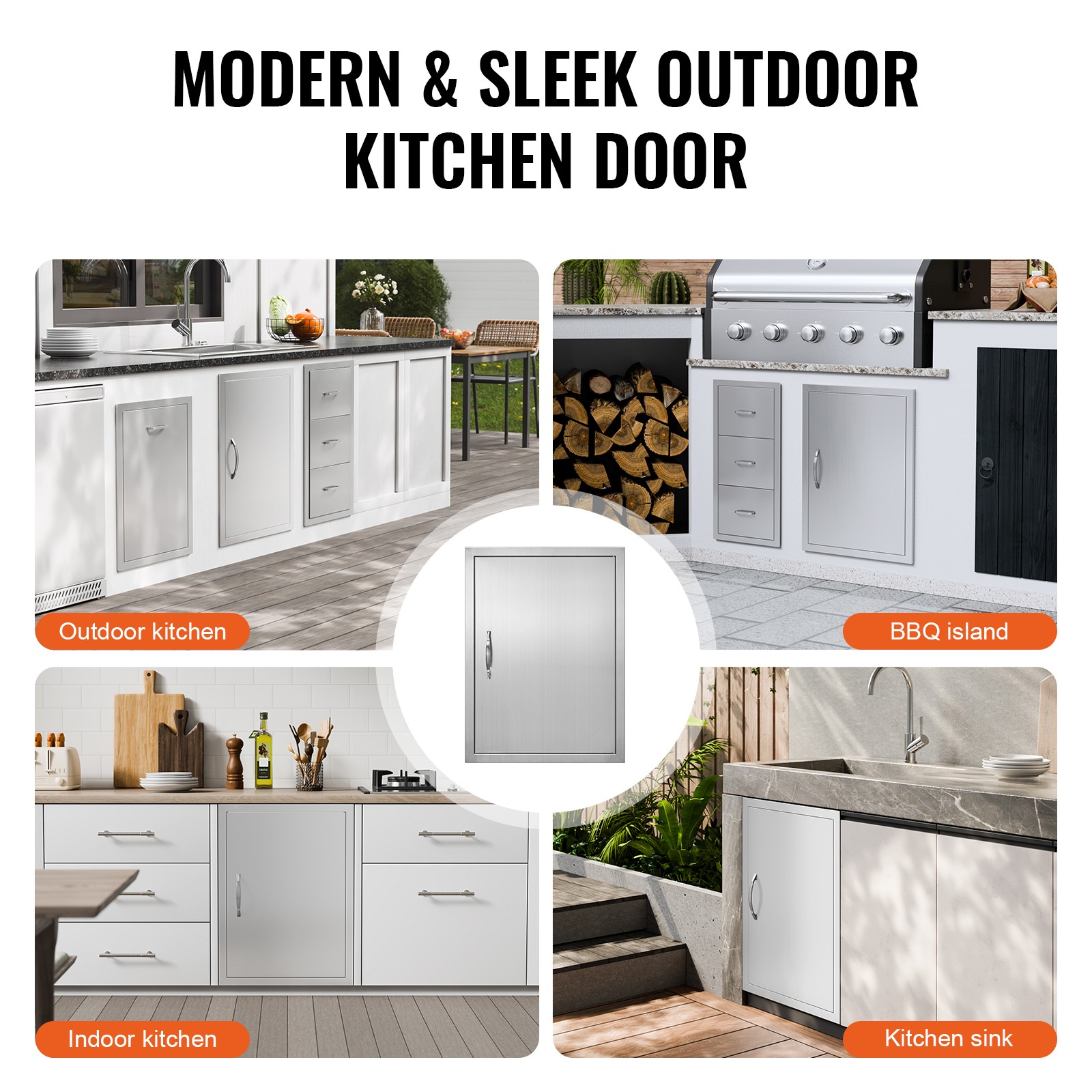Uimoso 20×27 Inch BBQ Island Access Door Outdoor Kitchen Door Stainless Steel