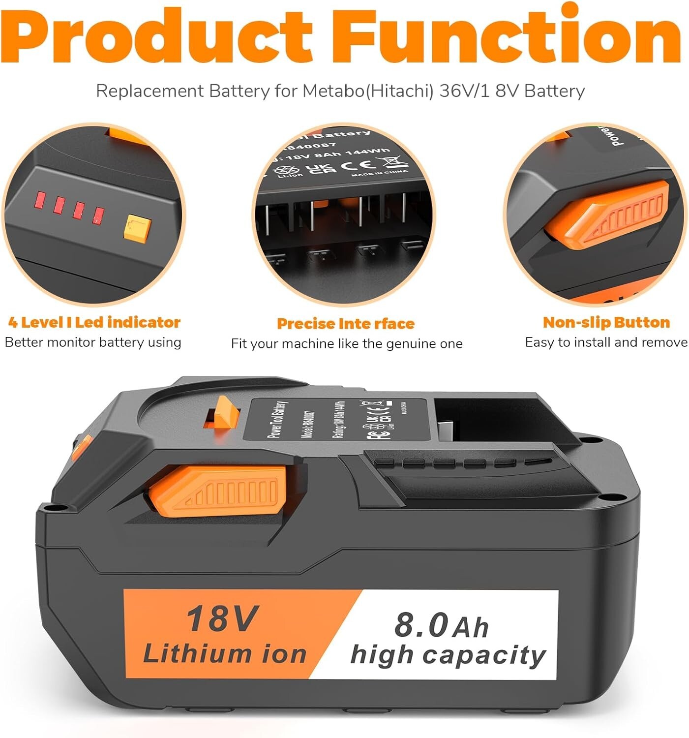 2PACK For Ridgid 18V R840085 8.0Ah Lithium-ion Battery /Charger 18Volt R840087
