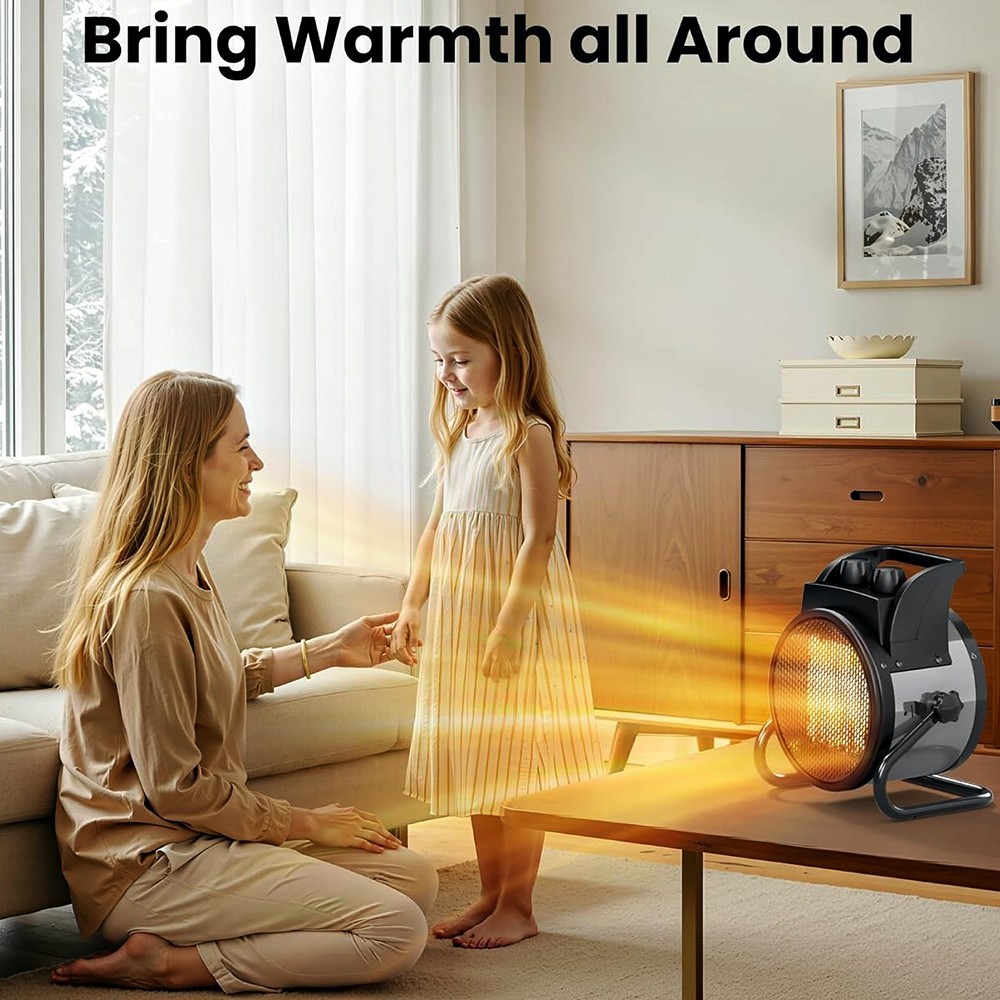 ELECTRIC FORCED AIR HEATER WHOLE ROOM SPACE HEATER PORTABLE FAST HEAT ETL LISTED