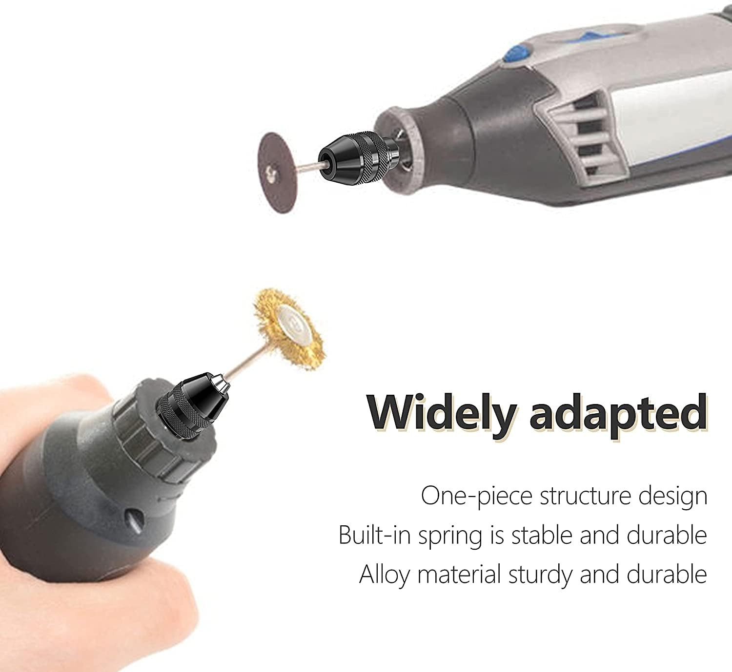 2 Pack Keyless Drill Chuck for Dremel 4486 Rotary Tools 400 300 200 780 770 750