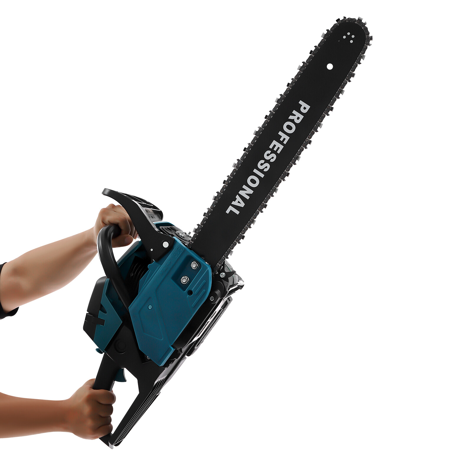 58CC Gas Powered Chainsaw with 20” Guide Bar Saw Chain 2-Stroke Engine Cut Wood