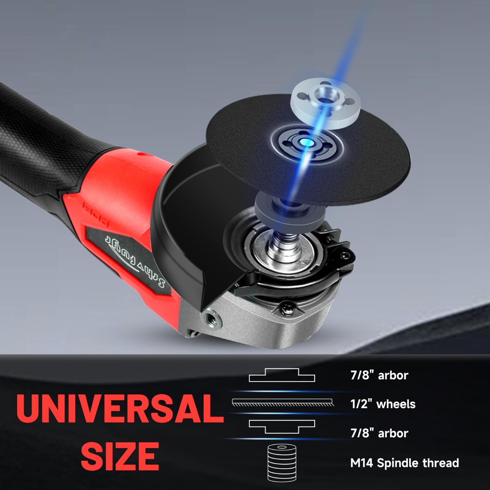 Cordless Angle Grinder 4-1/2″ Brushless, 8000 RPM, Battery Powered for Cutting,