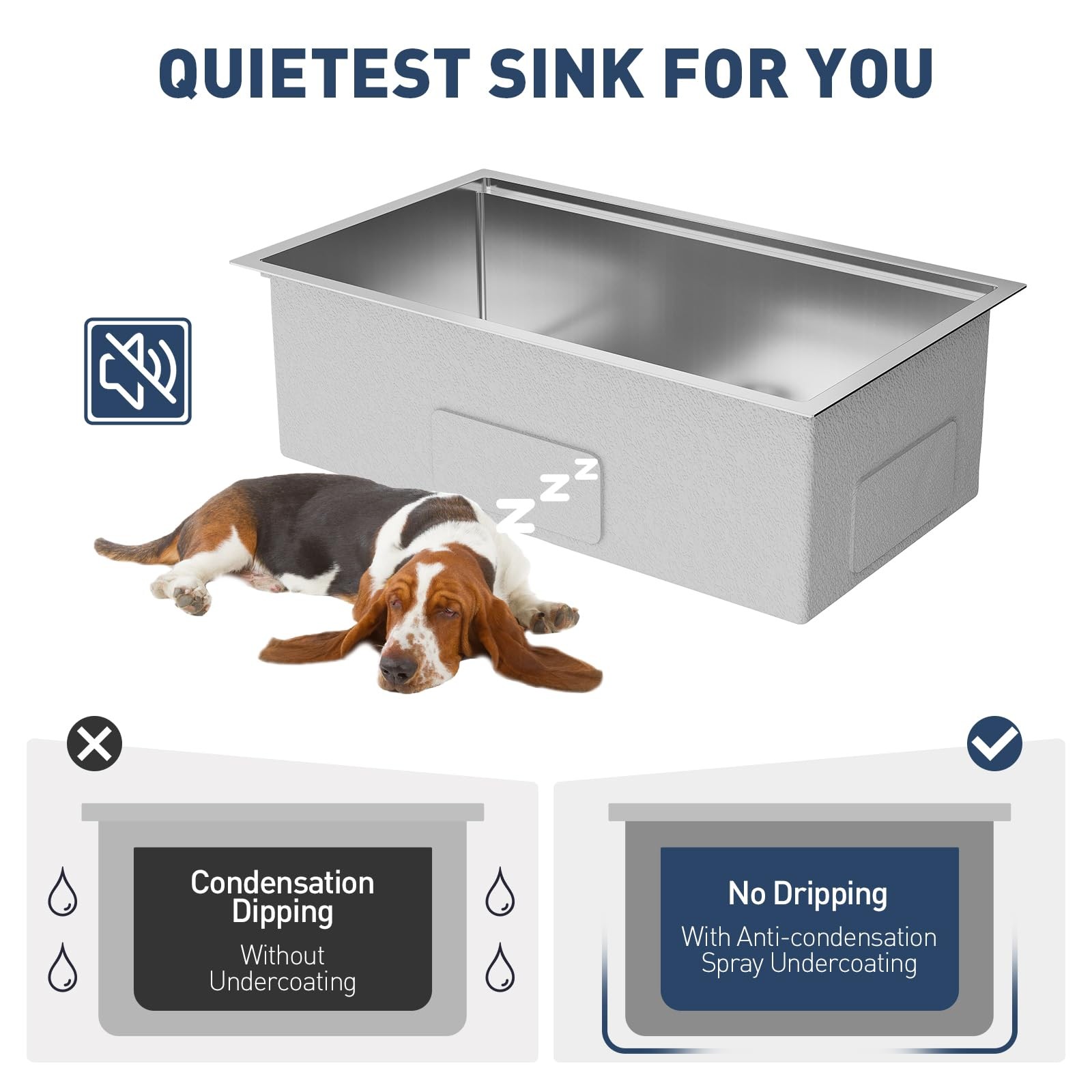 Undermount Kitchen Sink ,32x19x10″ Stainless Steel Single Bowl Sink Workstation
