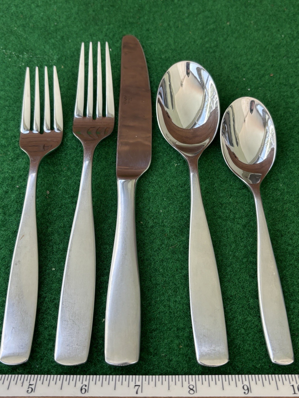 48 PC. MIKASA SATIN LOFT STAINLESS FLATWARE, VIETNAM, (Service for 9+)