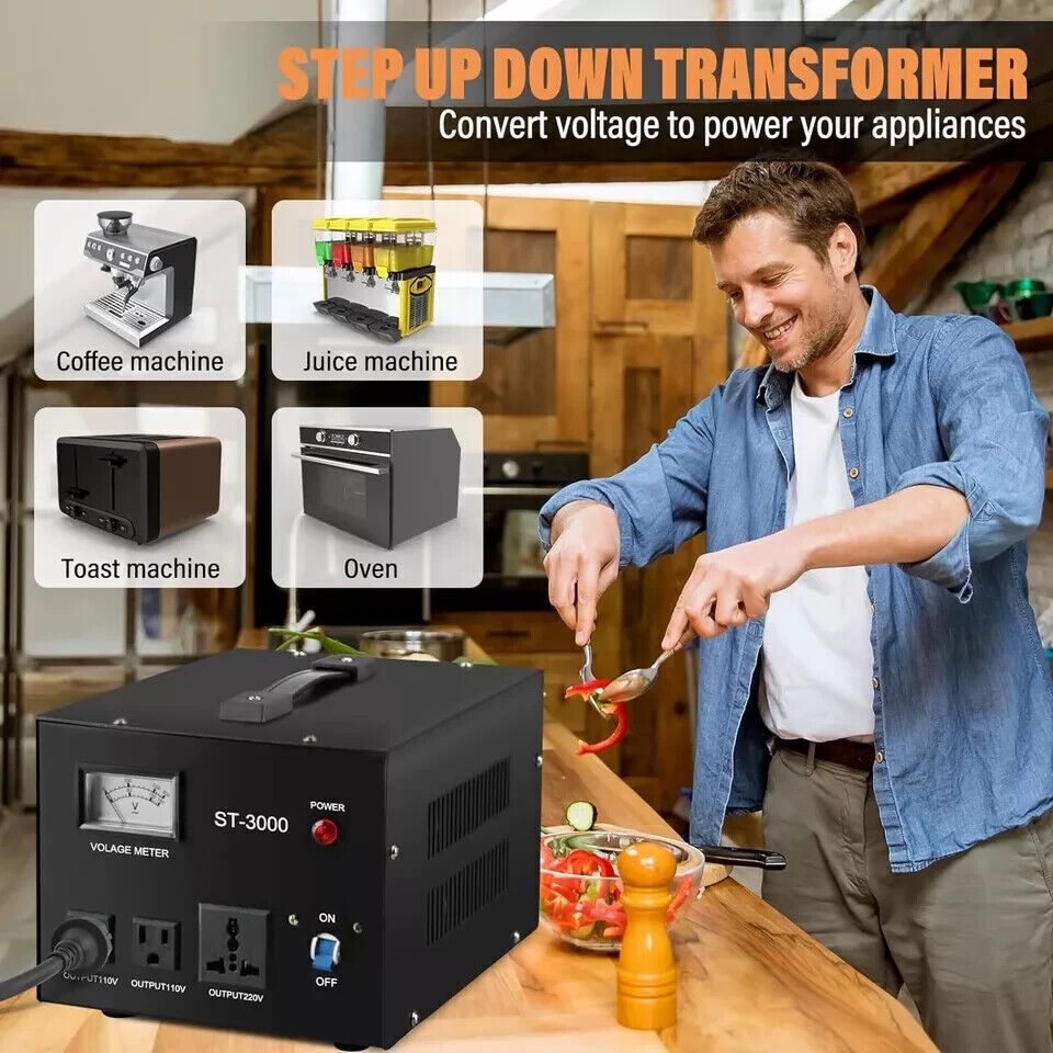 3000W Voltage Converter Transformer Step Up Step Down 220V to 110V 110V to 220V