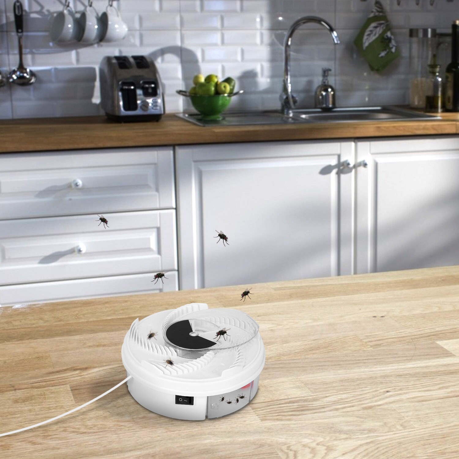 Electric Fly Trap Automatic Fly Catcher Rotating Fly Pest Repellent Kitchen Tool