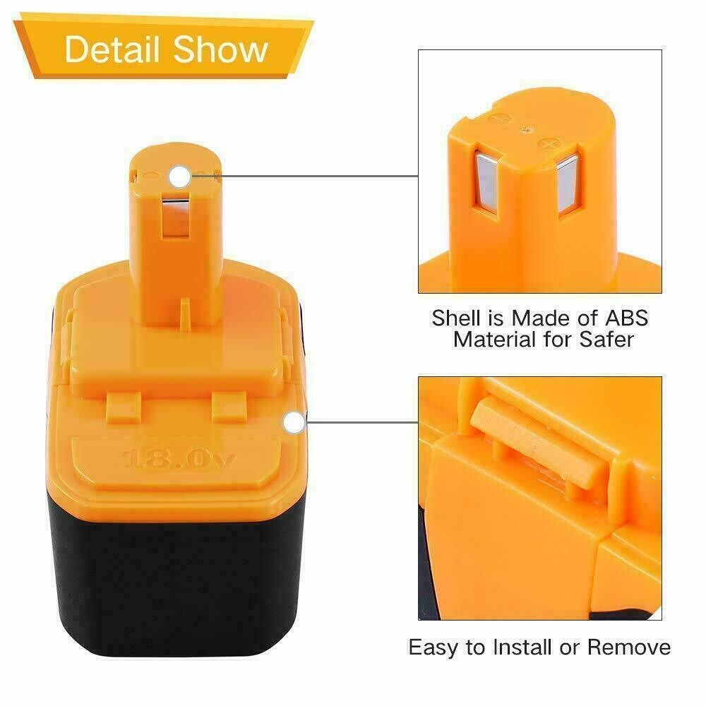 NEW For Ryobi 18V P100 ONE+ PLUS 1300mAh 18 Volt NI-MH Battery P101 13022 ABP18