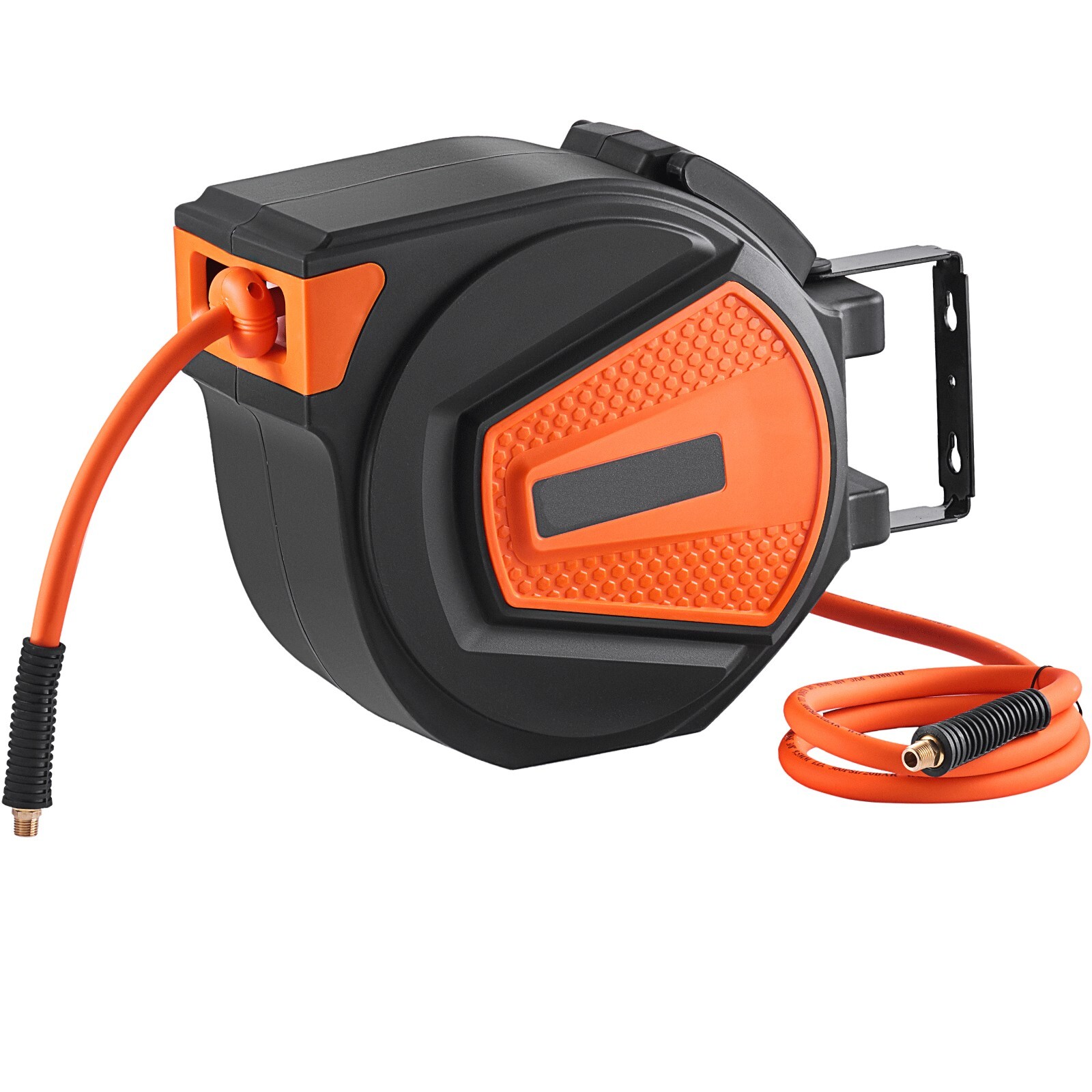 Retractable Air Hose Reel 3/8 IN x 50 FT Hybrid Enclosed Air Hose 300 PSI
