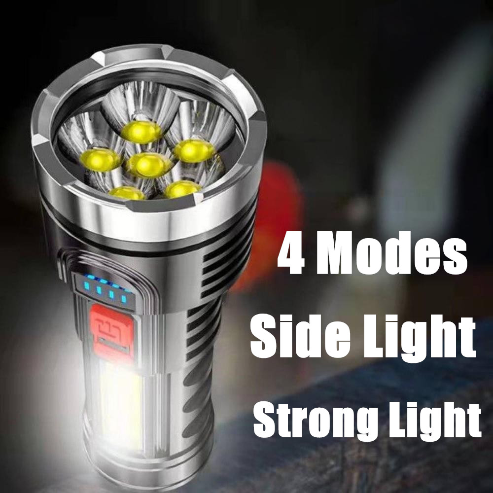 2X 990000000 Lumens Super Bright LED Tactical Flashlight Rechargeable Work Torch