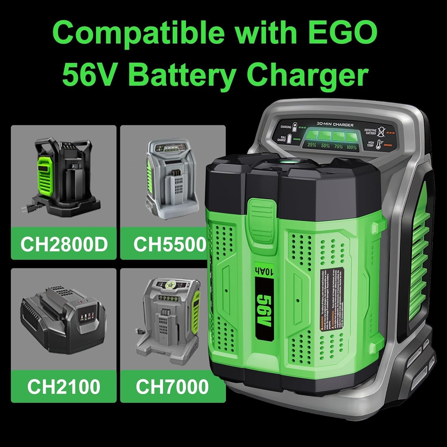 Genuine EGO POWER+ BA2800T 56V 10.0 Ah Lithium 12Ah Battery Upgrade Fuel Gauge
