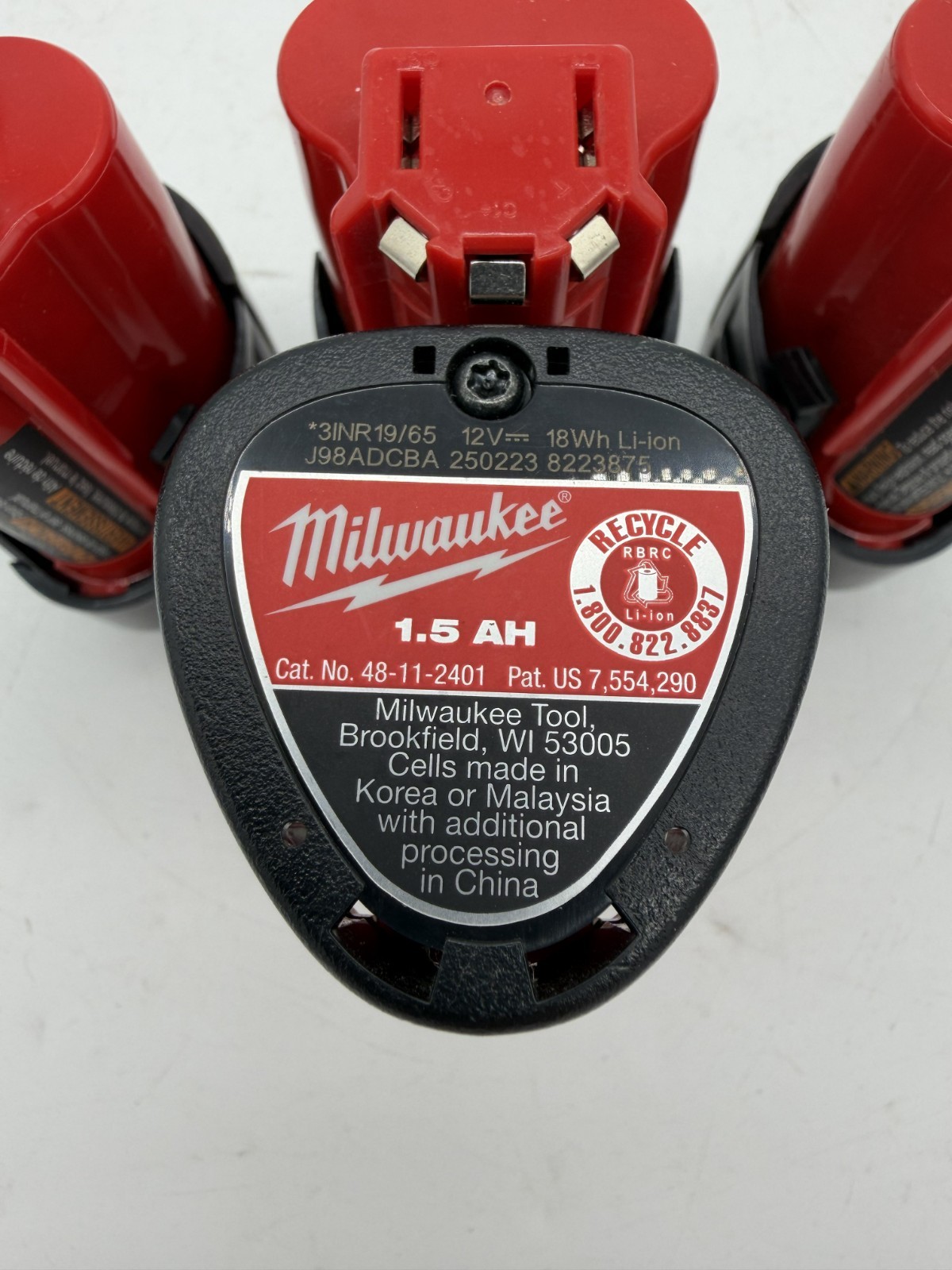 Milwaukee 48-11-2401 (Lot of 8) M12 1.5Ah 12V Li-Ion Batteries – NEW