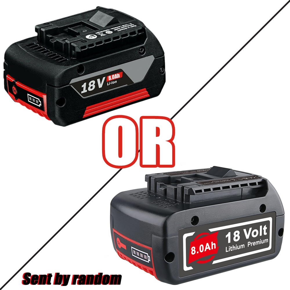 2x 8.0Ah 18V Battery BAT609 Li-ion Battery Drill Fit BAT610 Power Tool for Bosch