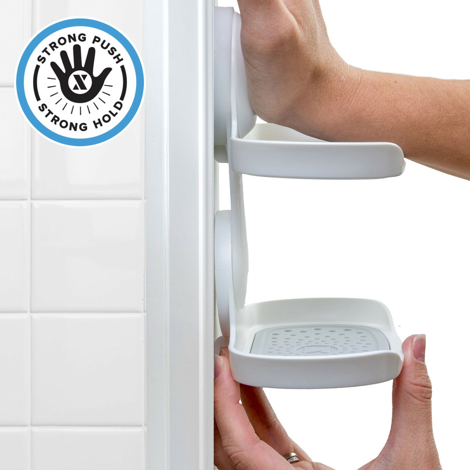 Suction Double Soap Saver, Holds 11 Lbs, Adjustable Power Lock Suction Cups