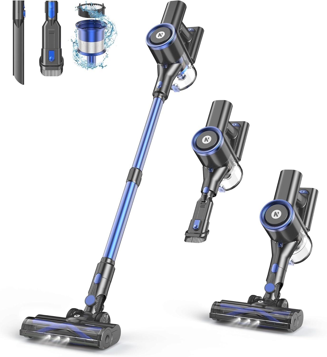 Cordless Vacuum Cleaner 30KPa 45min Runtime Stick 1.5L for Pet Hair Carpet Clean