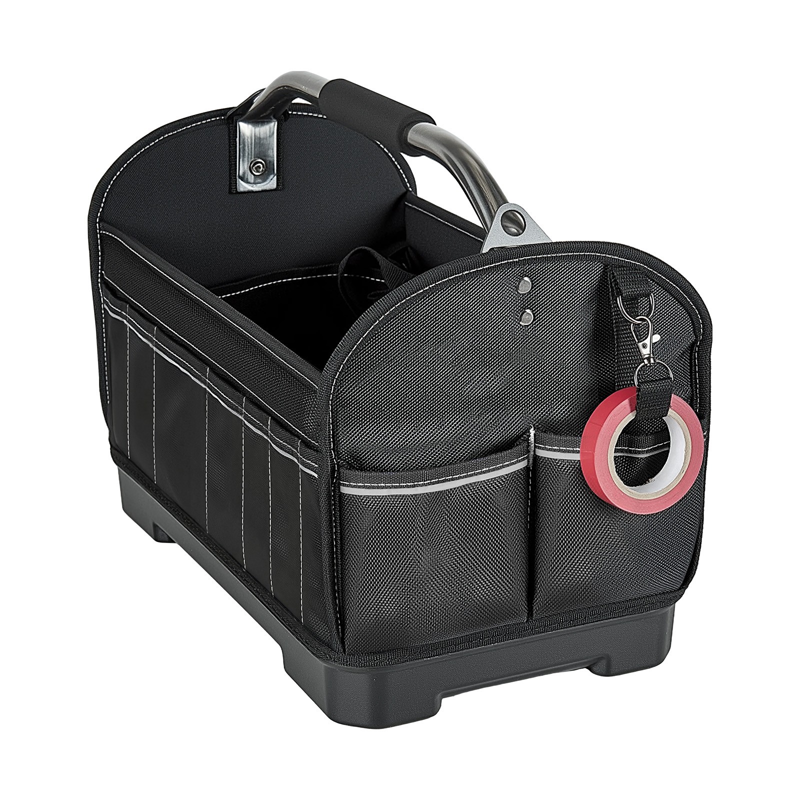 VEVOR Tool Bag 16.1 In 33-Pocket Open Top Tool Tote Electrical Toolbox with Base