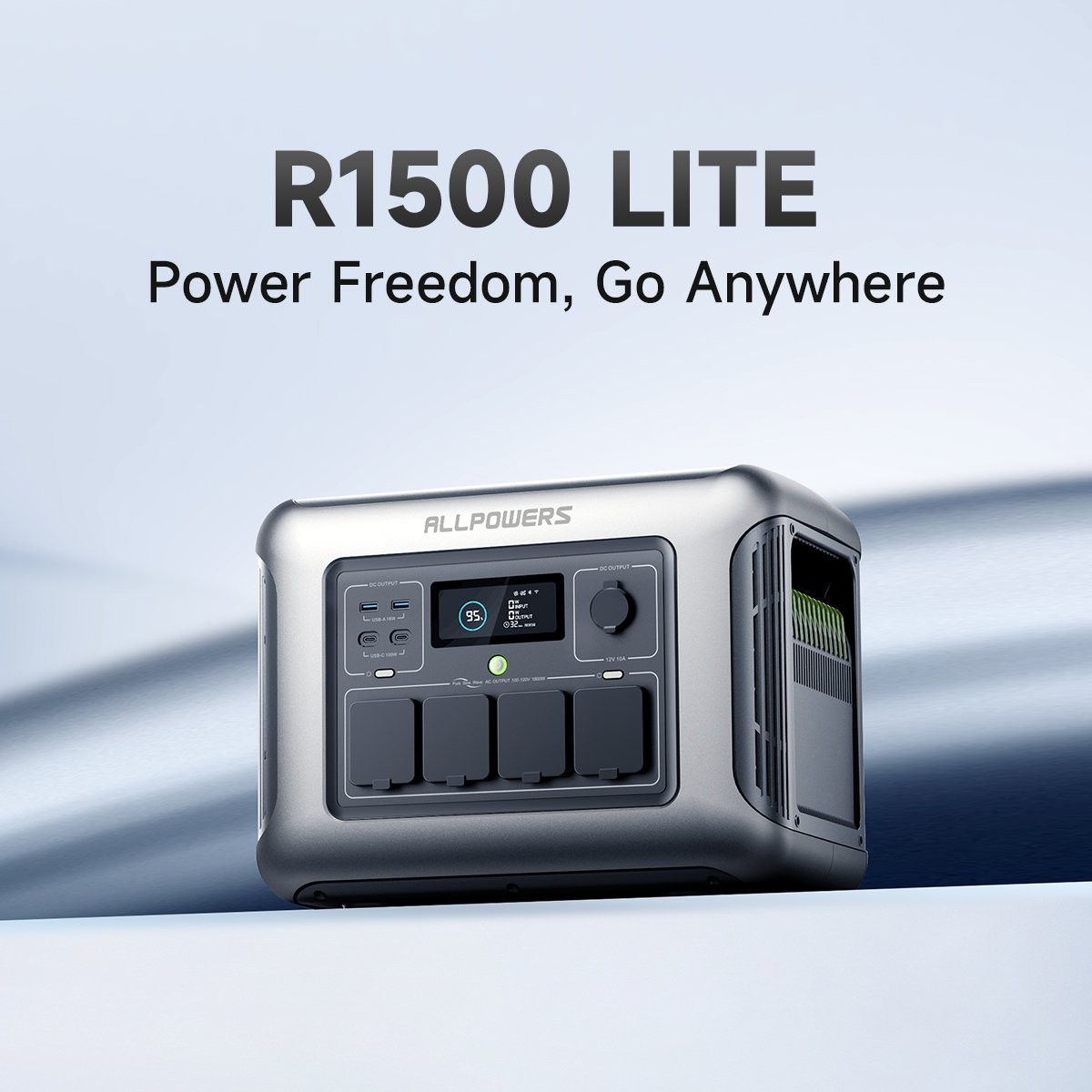 ALLPOWERS R1500 1600W 1056Wh Portable Power Station LiFeP04 Battery Generator