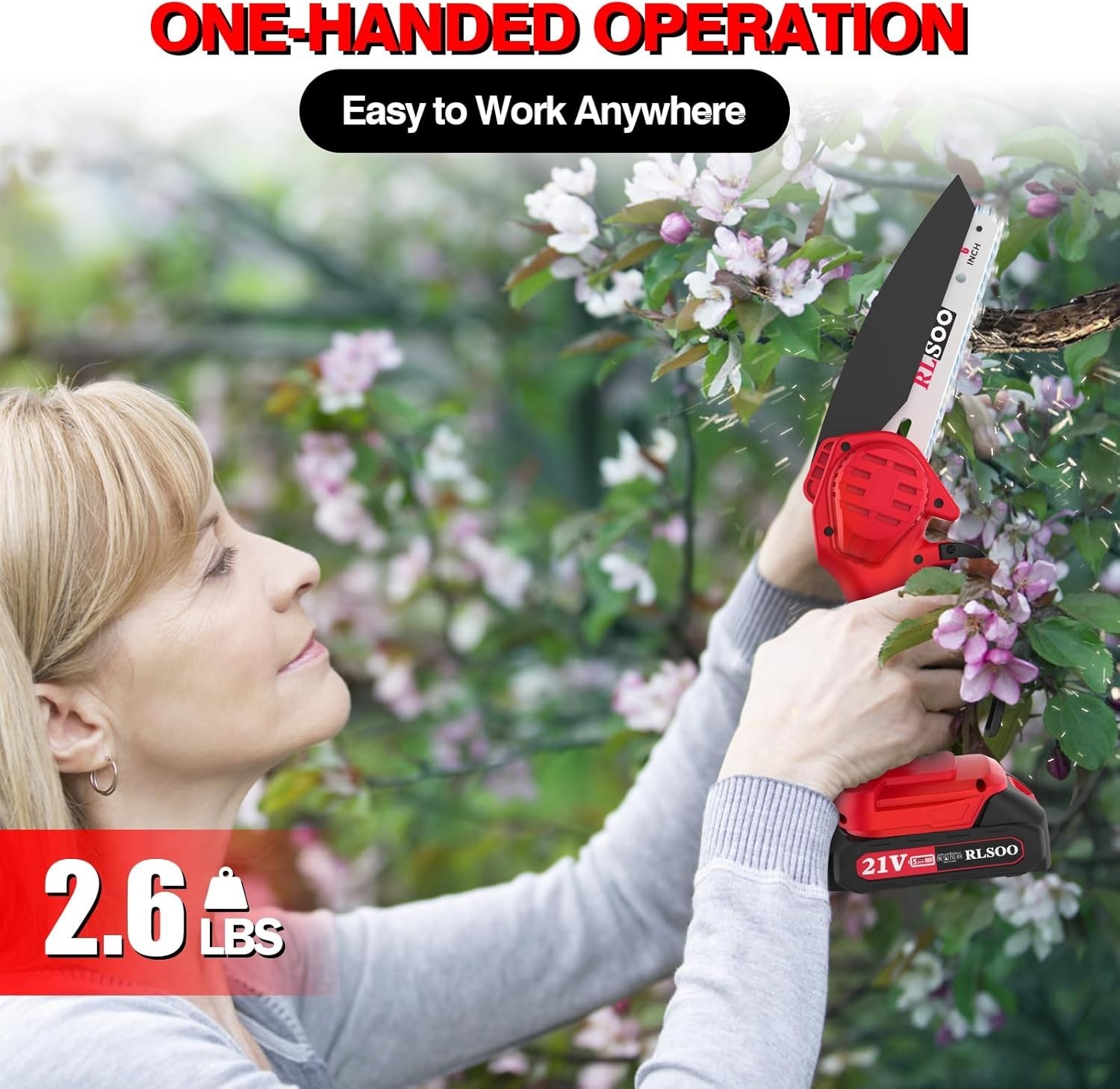 Lightweight 6-Inch Mini Chainsaw – Effortless Tree Trimming & Household Projects