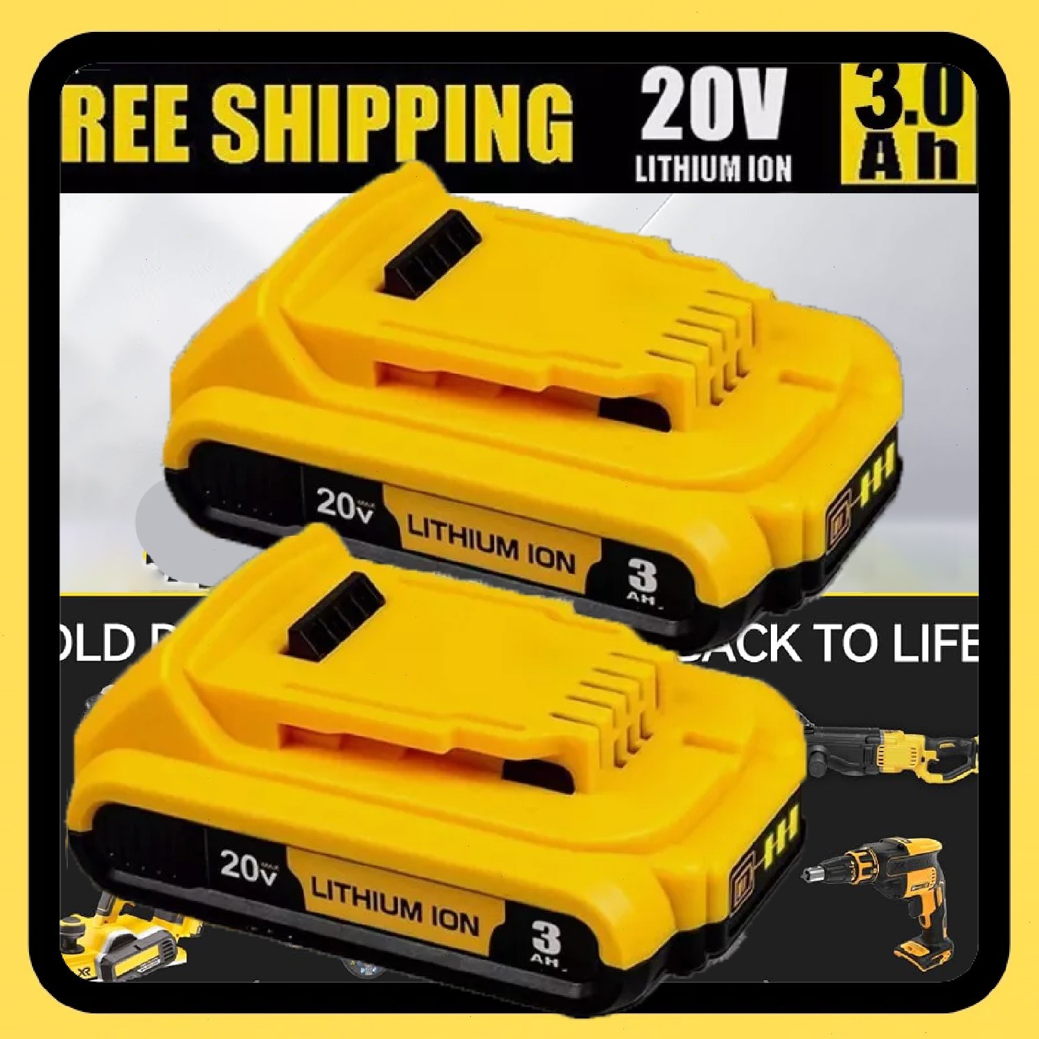 Pack 12.0AH For DeWalt 20V 20 Volt Max XR Lithium Ion Battery DCB206-2 DCB205-2