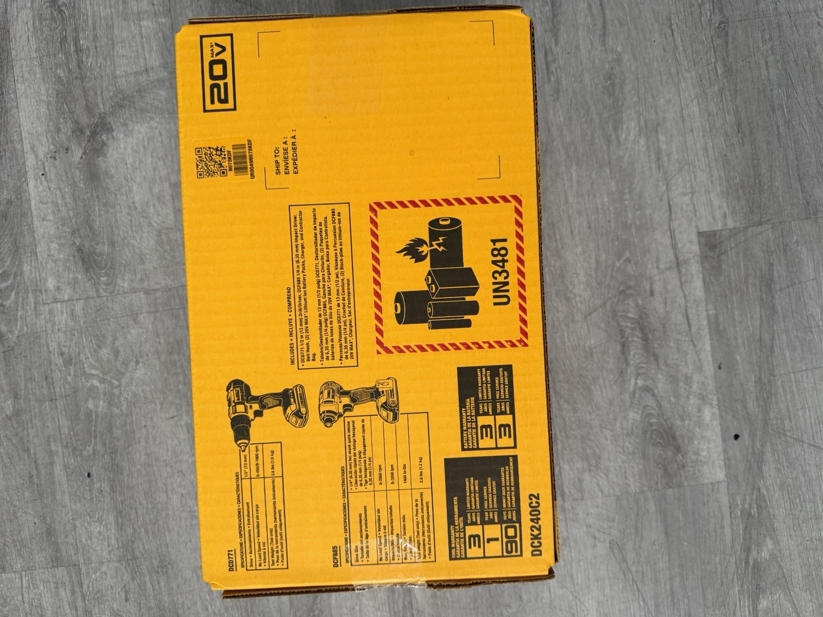 DeWalt DCK240C2 20V MAX Li-Ion Drill Driver / Impact Driver Combo Kit (1.3 Ah)
