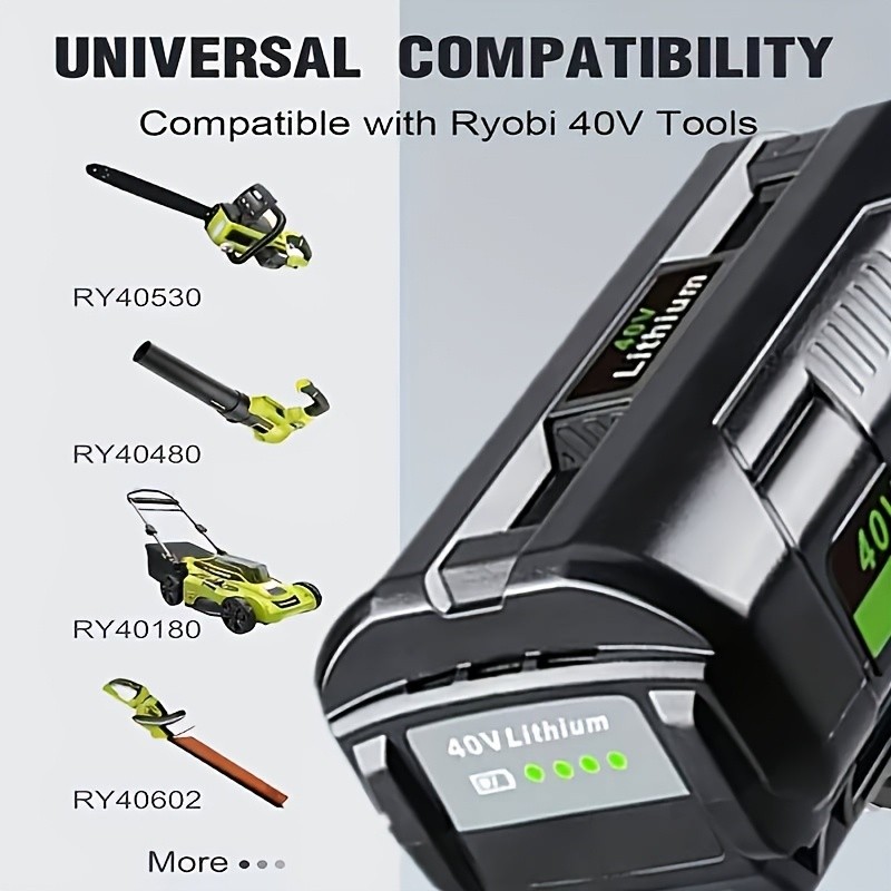 Lithium Battery 40V 7.5Ah Replacement for Ryobi OP4050 OP40261 OP4060 OP4030 NEW