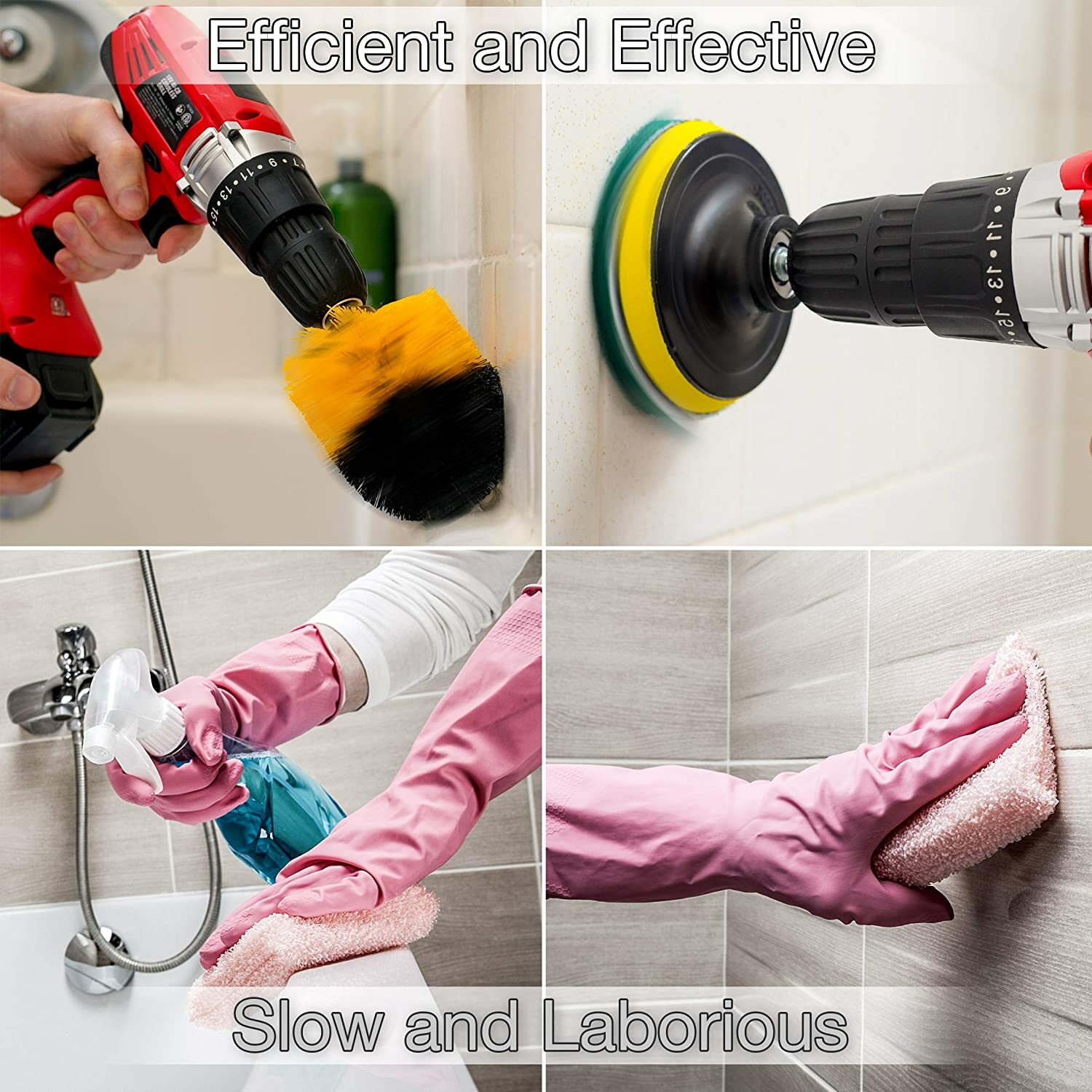 22x All Purpose Cleaning Kit Electric Drill Brush Attachment Set Power Scrubber