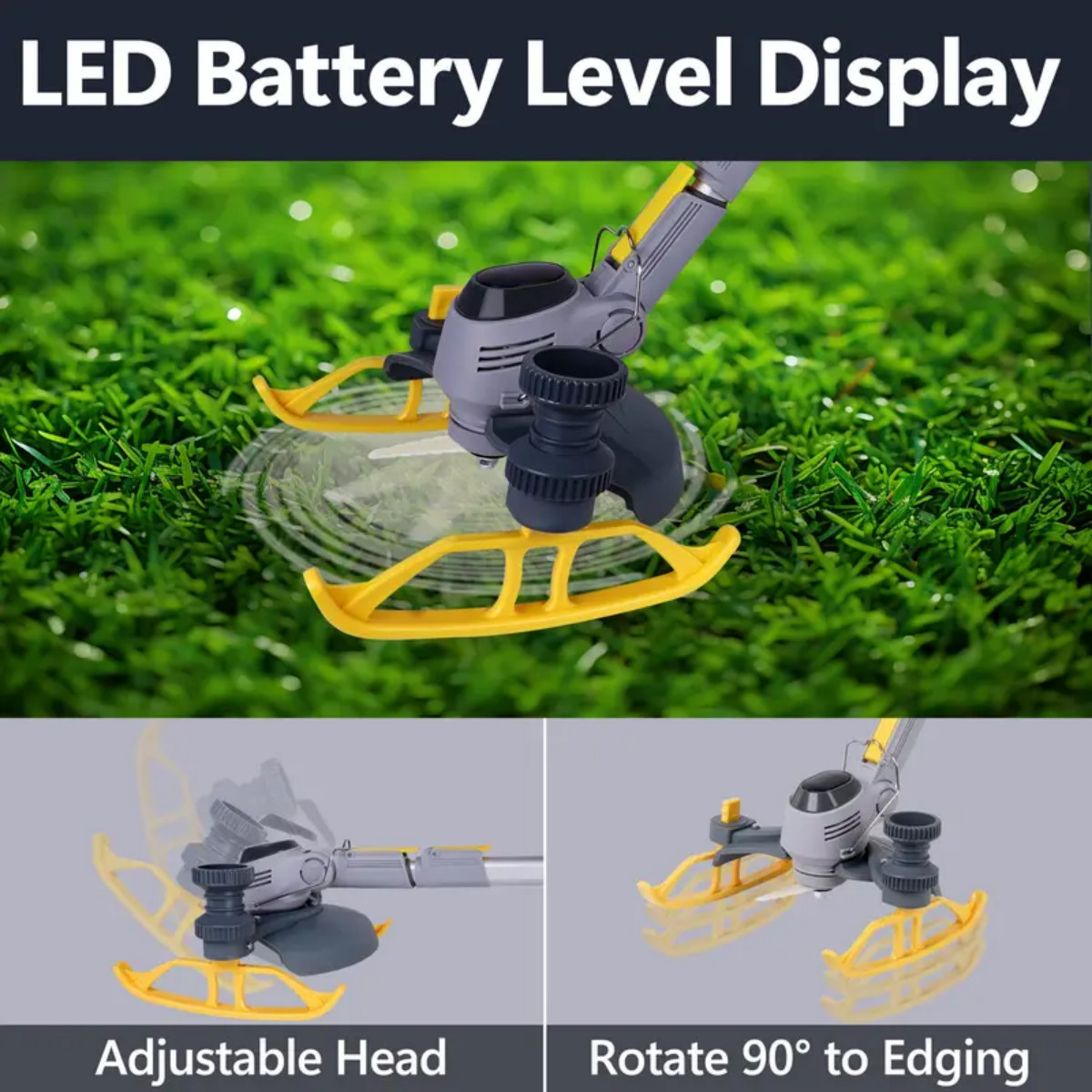 20V Brushless Brush Cutter Cordless Weed Trimmer w/ LCD＆4.0Ah Battery＆Blades