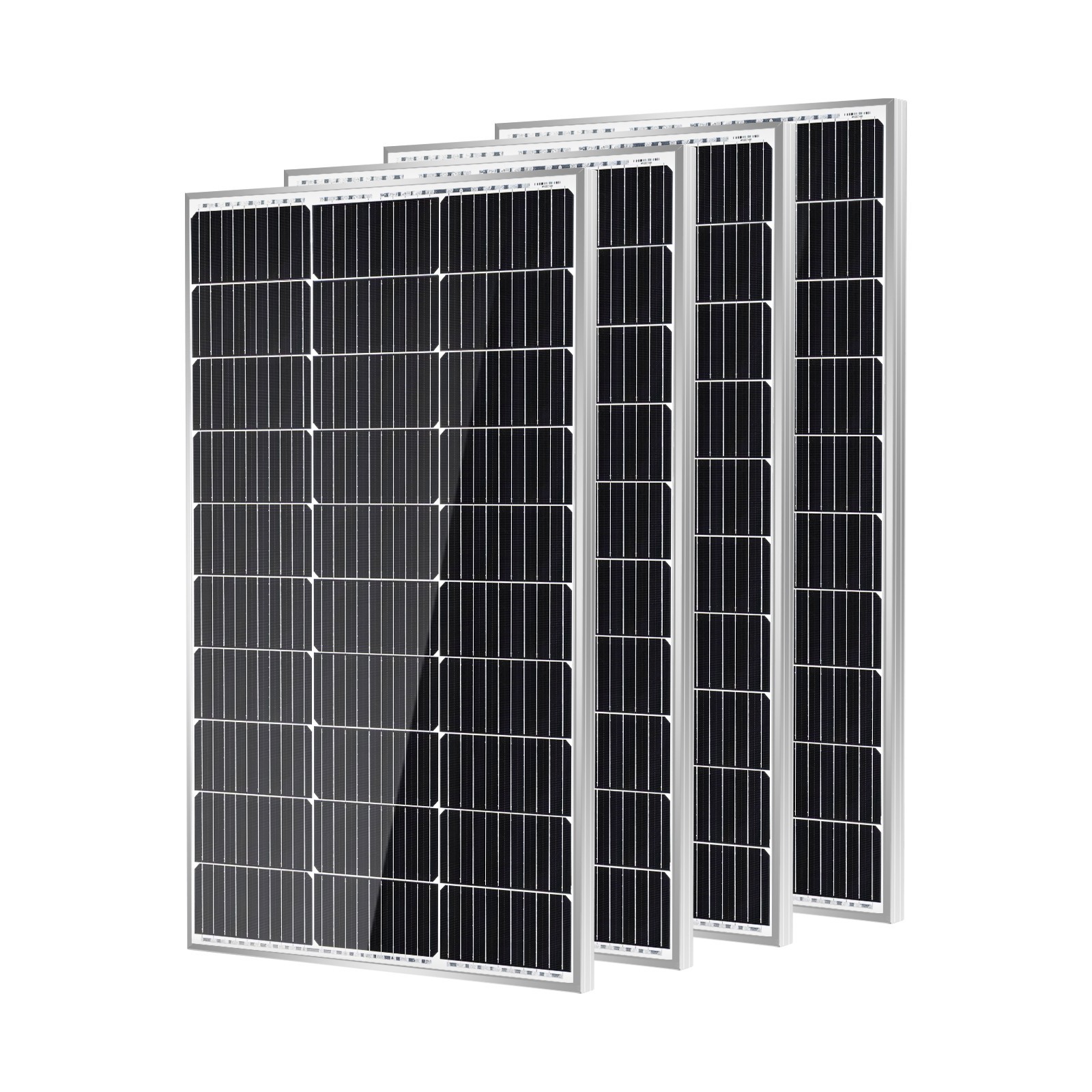 Traver Force 4 packs 100 Watt 12 Volt 9BB Monocrystalline Solar Panel