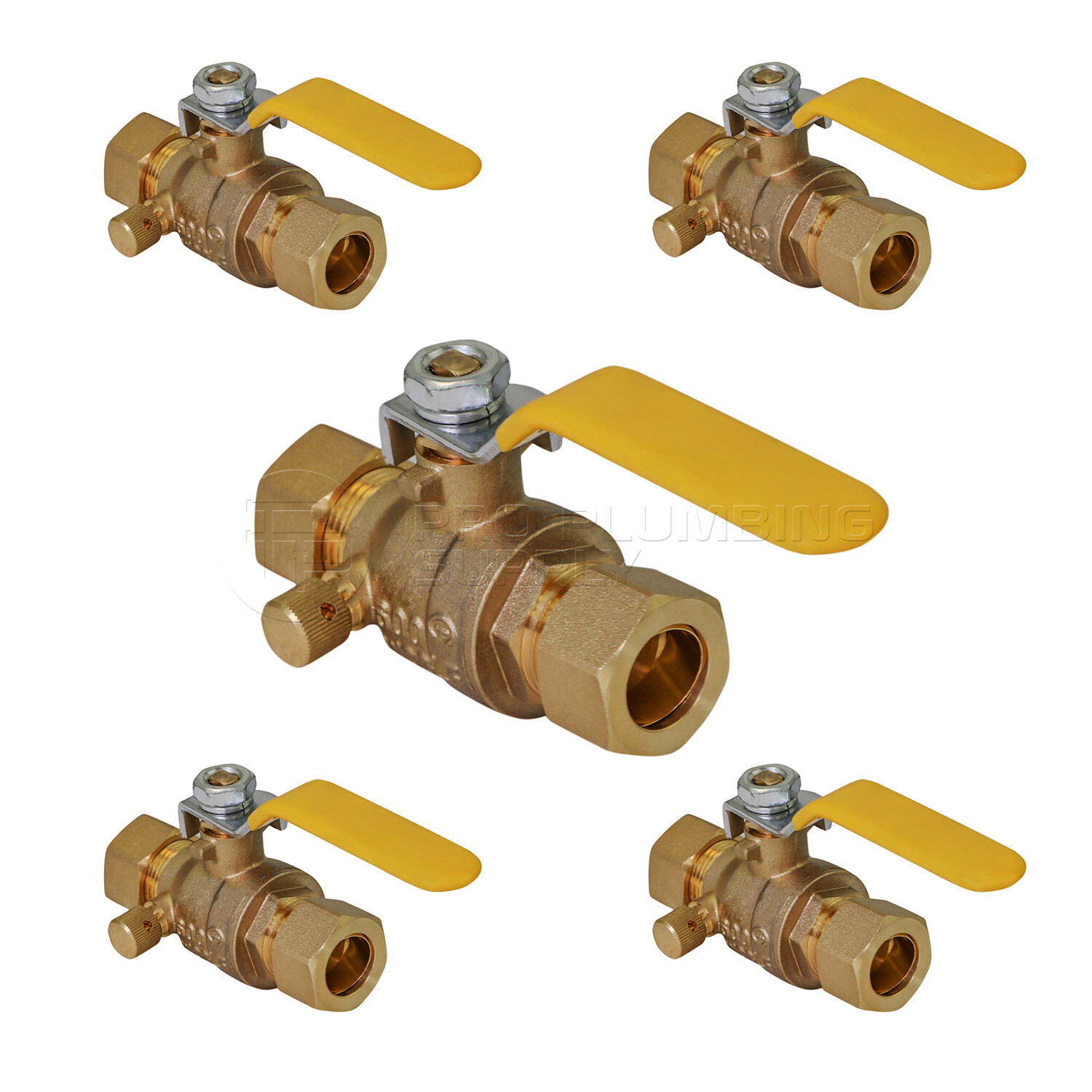 1/2″-1″ in Brass Full Port Ball Valve with Drain Compression Joints Pipe Connect