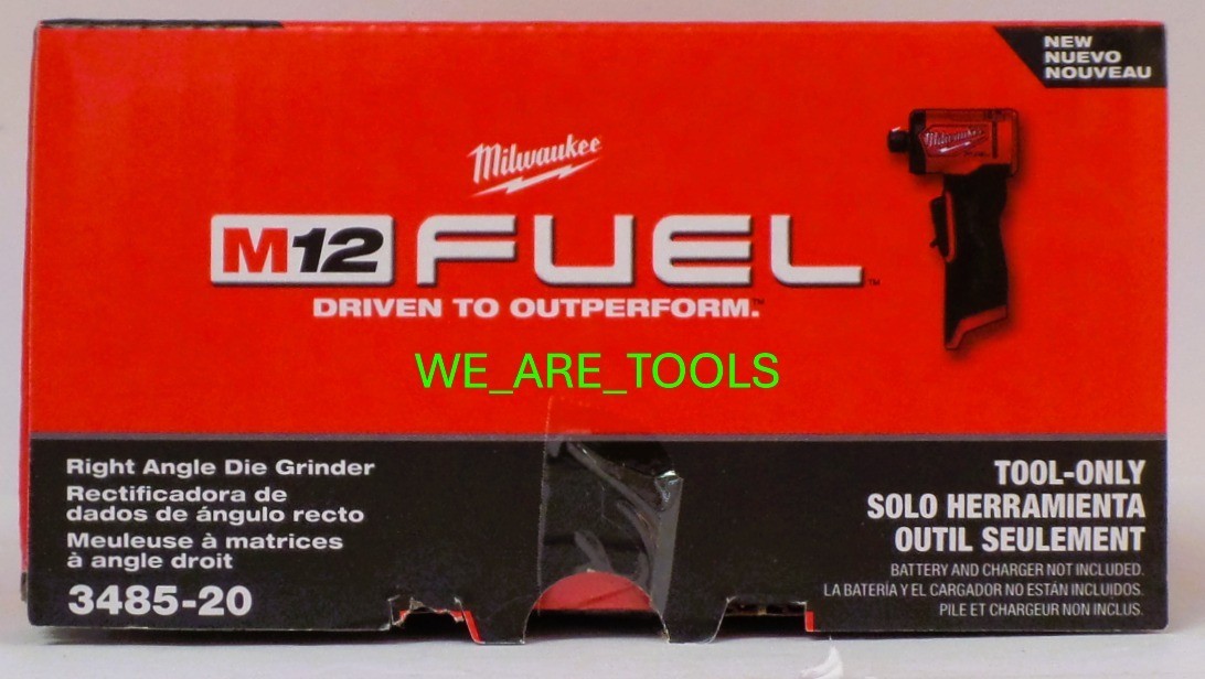 New Milwaukee M12 FUEL 3485-20 1/4″ Right Angle Die Grinder 12 Volt In Box