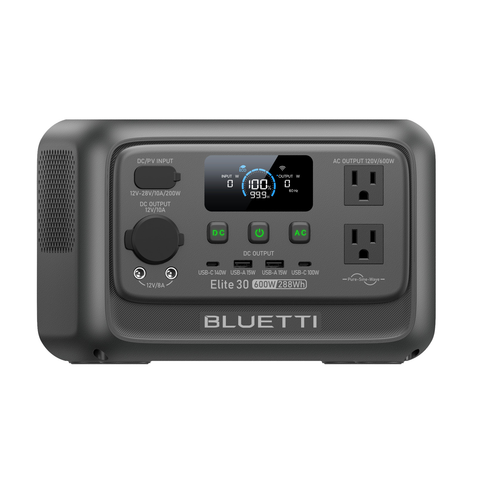 BLUETTI Elite 30 V2 600W 288Wh Portable Power Station for Camping/Road Trip