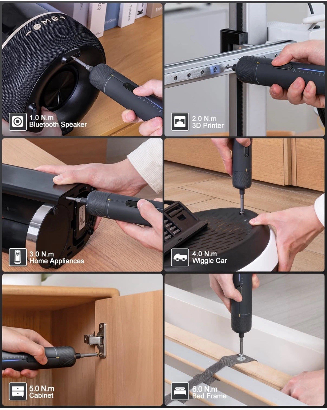 Fanttik S2 Pro 3.7V Electric Screwdriver, Cordless Screwdriver Set, 7 Torque Set