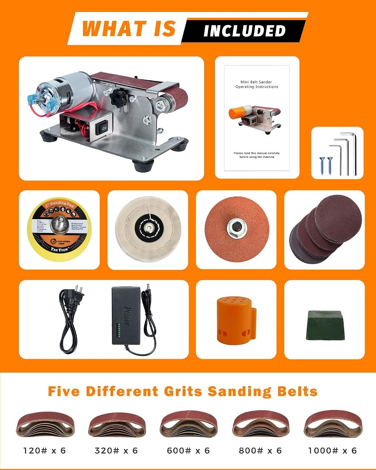 Mini Belt Sander, Electric Small Sander Knife Sharpener, Compact Design .