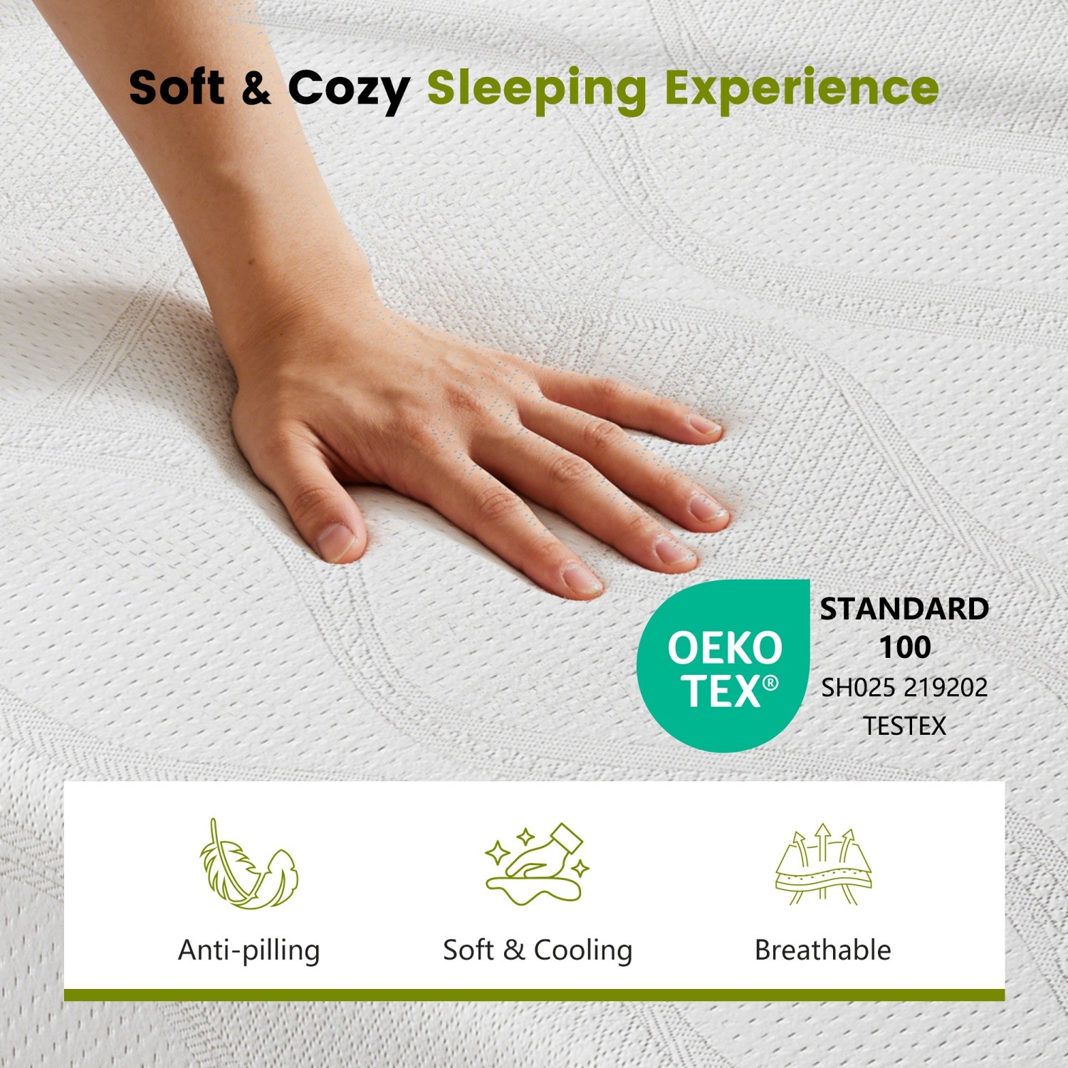 12″ Twin/Full/Queen/King Memory Foam Mattress Plush with Cooling Gel CertiPUR-US
