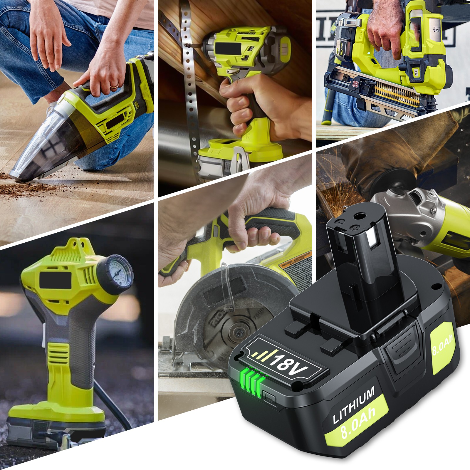 FOR Ryobi PBP005 ONE+ 18V Lithium-Ion 4.0 Ah Battery Black High Quality