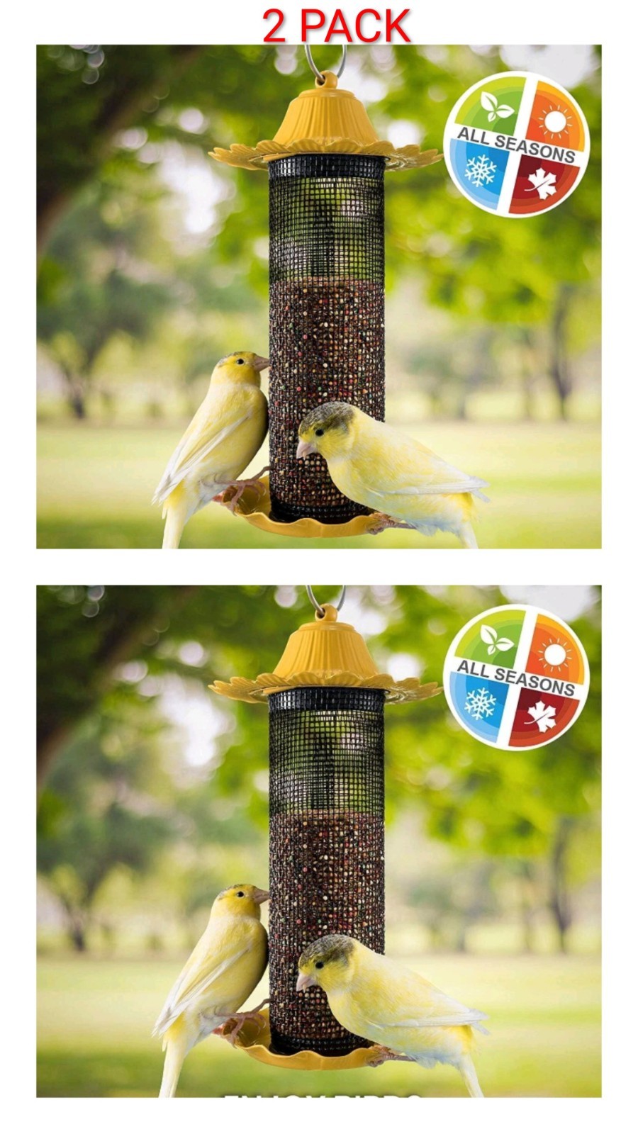 Stokes Select Little-Bit 9 In. 1/2 Lb. Capacity Finch Thistle Screen Feeder-2 PK