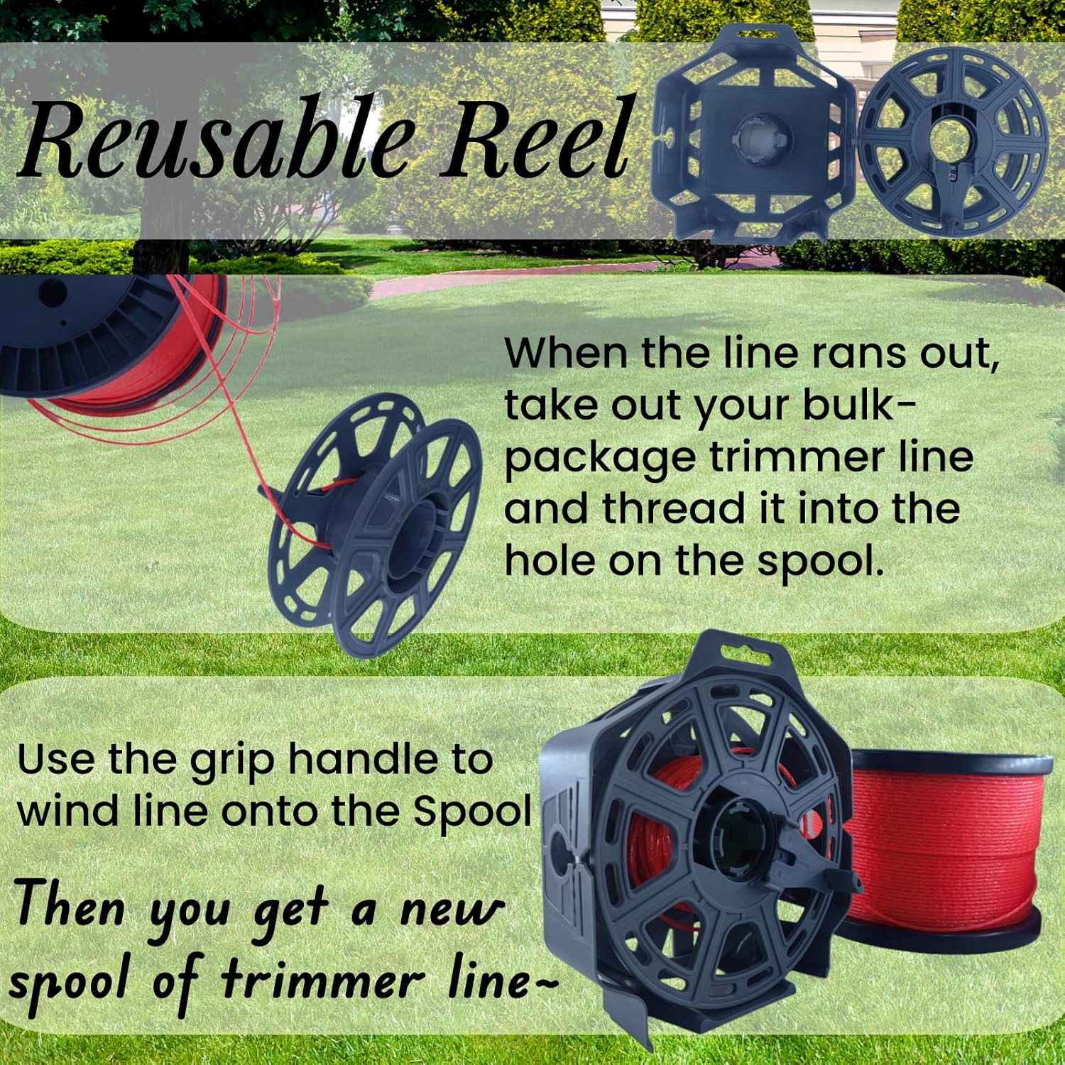 String Trimmer Line .095 0.5 LB Compatible with Ego String Trimmer 095 Weed Eate