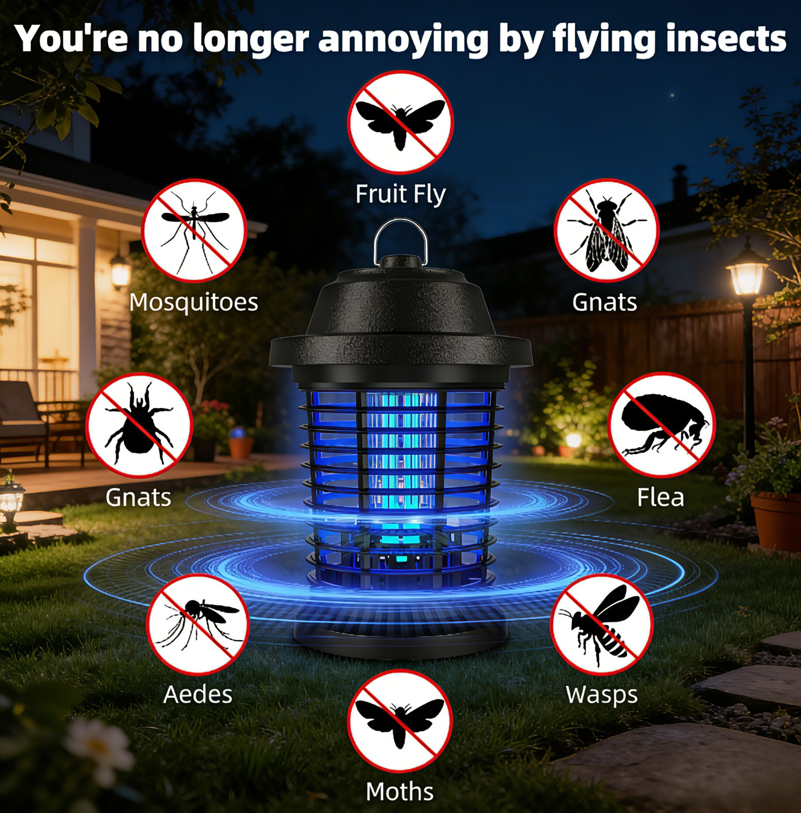 Electronic Bug Zapper Mosquito Killer Fly Trap Lamp,Electronic Fly Insect Trap