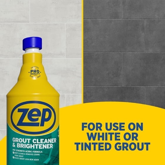 Zep GROUT CLEANER & Whitener 32 oz. Professional Strength Stains Lines ZU104632