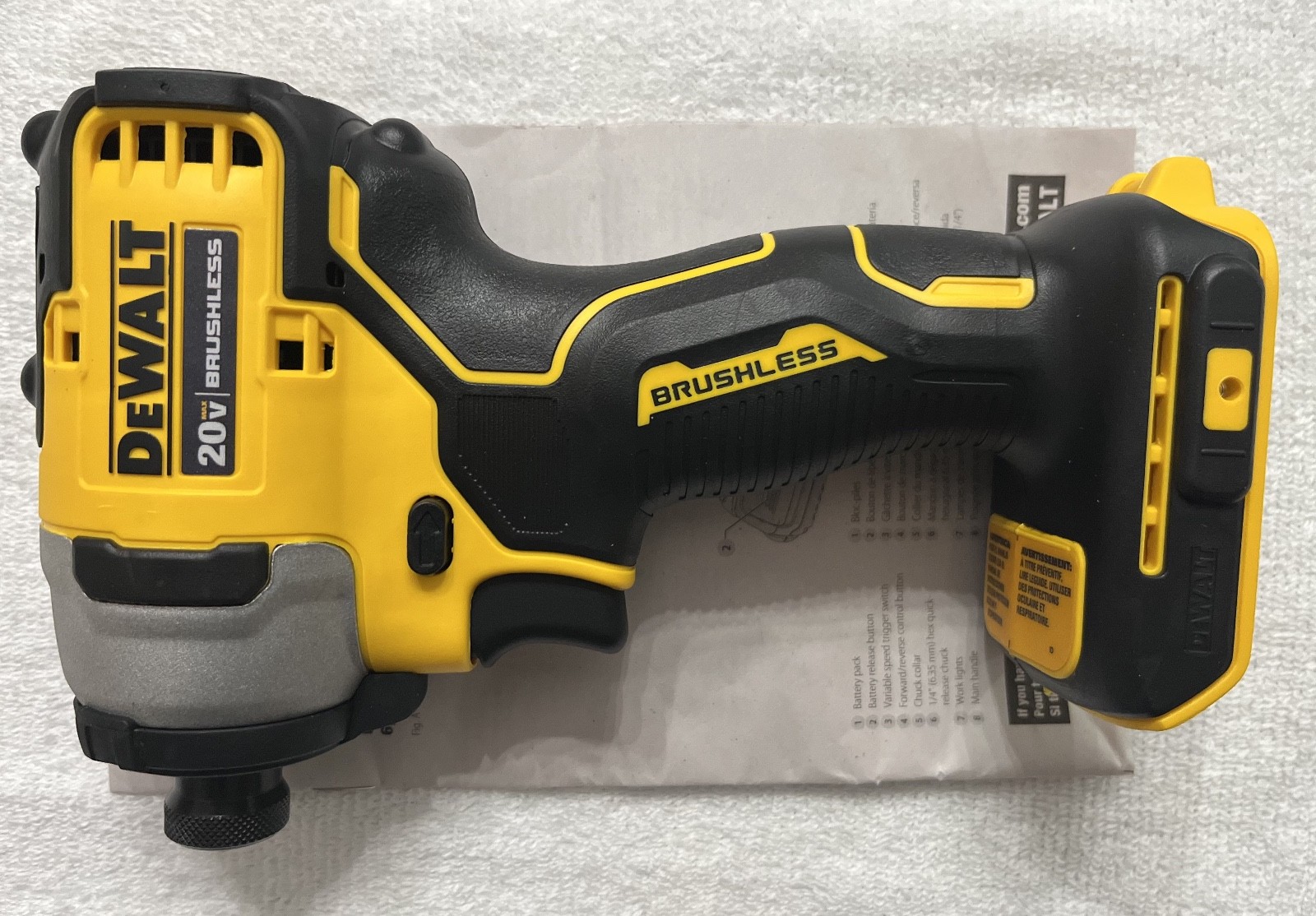 New Dewalt DCF809B 1/4″ 20V 20 Volt Max Atomic Compact Brushless Impact Driver