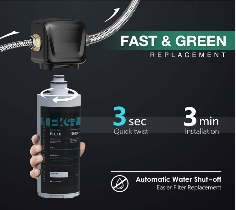 Under Sink Water Filter System, Remove 99.99% Chlorine, Lead, Bad Taste&Odor…