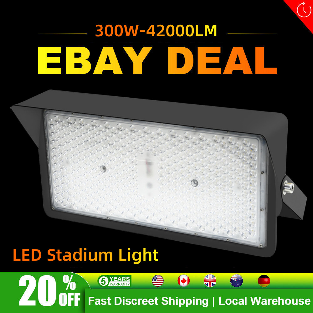 Led Stadium Flood Light Outdoor 42000Lm 1500W Equivalent Super Bright Commercial